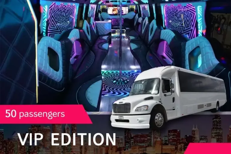 50 PASS. PARTY BUS "VIP EDITION" FEATURES