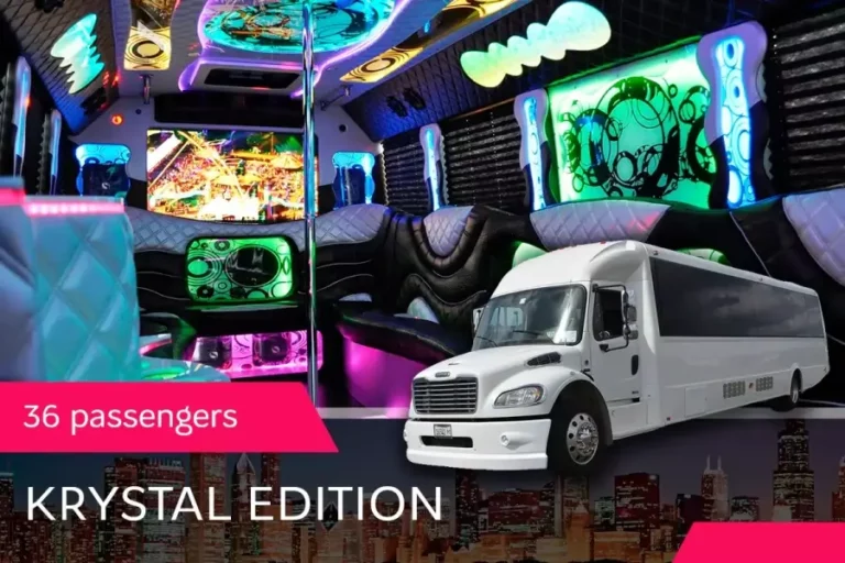 36 PASS. PARTY BUS "KRYSTAL EDITION" FEATURES